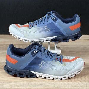 On Cloudflow 3.0 Shoes Men Size 10.5 Blue White Orange Athletic Running Sneakers